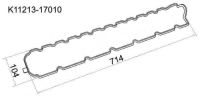 Прокладка клапанной крышки 11213-17010 NOK