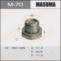 Болт маслозаливной (пробка) MASUMA* M-70 (18*1.5mm, с магнитом)
