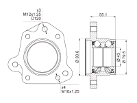 Подшипник ступичный в сборе TG-42200-S10-A01/HUB189-2 * Ti-GUAR