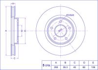 Диск тормозной TG-40206-JD00A/RN1303V*Ti•GUAR