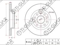 Диск тормозной TG-1K0615301AK/RN1179V*TI-GUAR