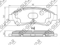 Тормозные колодки TG-5546/PN1847* Ti·GUAR