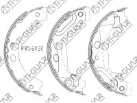 Тормозные колодки (РУЧНОГО ТОРМОЗА) TG-0648/FN0648* Ti·GUAR (комплект 4шт.)