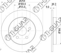 Диск тормозной TG-42431-12310/RN1626*TI-GUAR