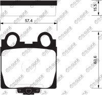 Тормозные колодки TG-489/PF1421* Ti·GUAR