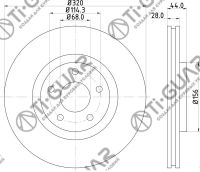 Диск тормозной TG-40206-ET01A/RN1470V*TI-GUAR