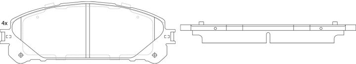 Тормозные колодки BP21845* SB NAGAMOCHI Тормозные колодки BP21845* SB NAGAMOCHI