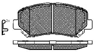 Тормозные колодки BP25000* SB NAGAMOCHI  Тормозные колодки BP25000* SB NAGAMOCHI