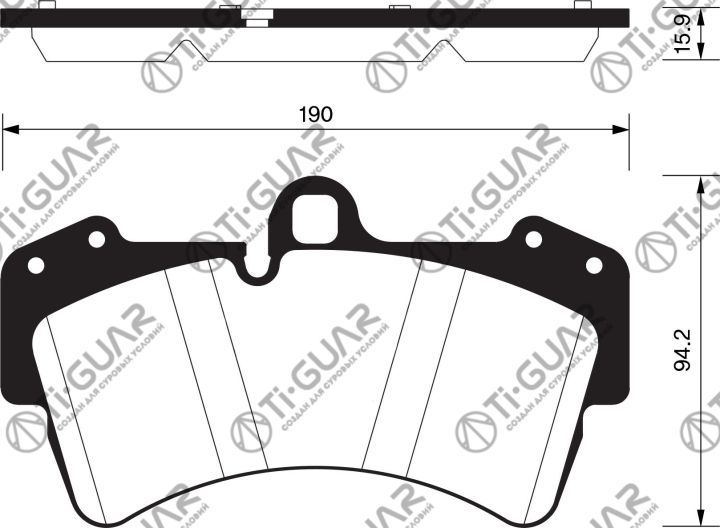 Тормозные колодки TG-0346/PN0346* Ti·GUAR Тормозные колодки TG-0346/PN0346* Ti·GUAR
